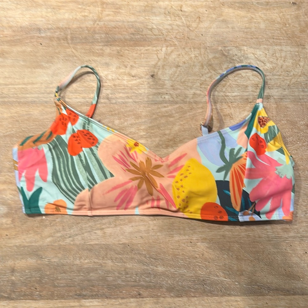 Rifle paper x summer salt bikini top